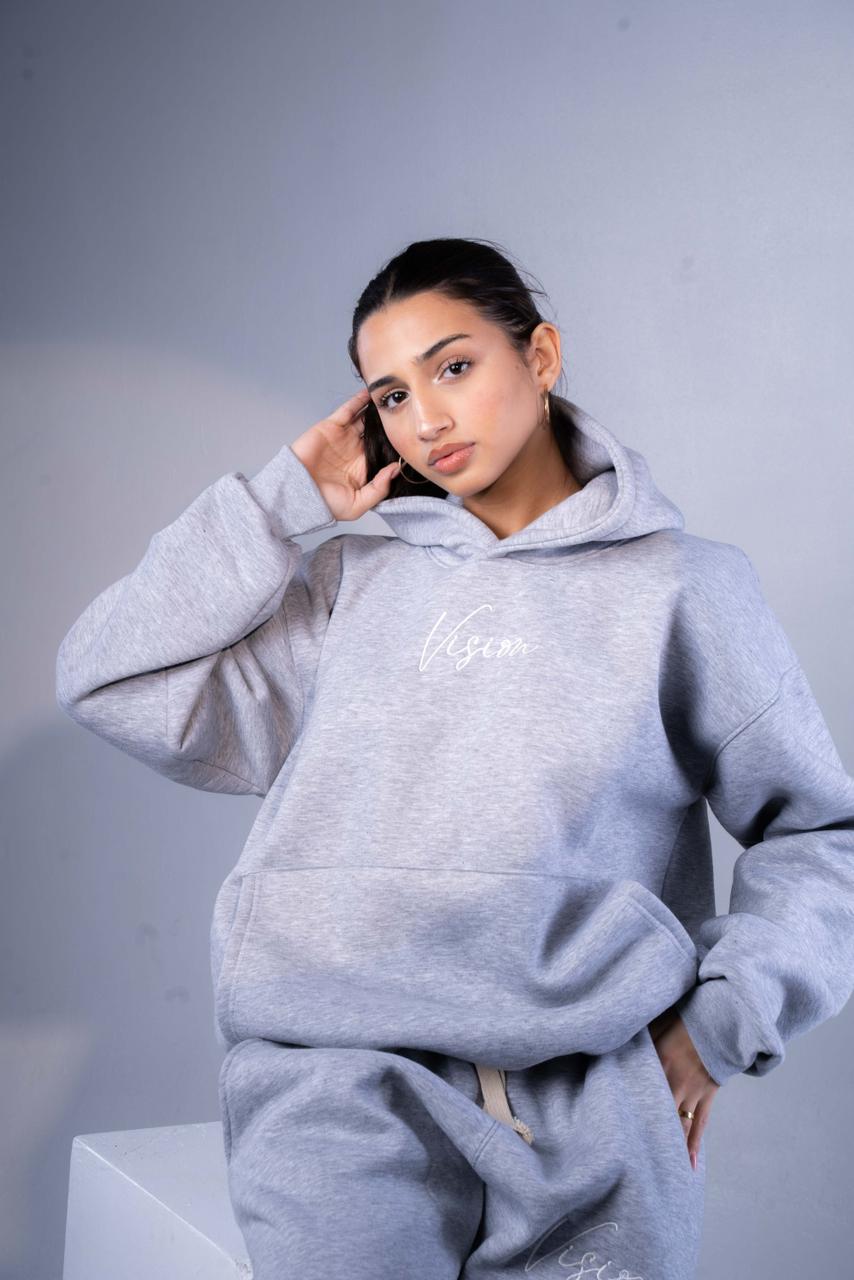 Storm Grey "Vision" Oversized Hoodie