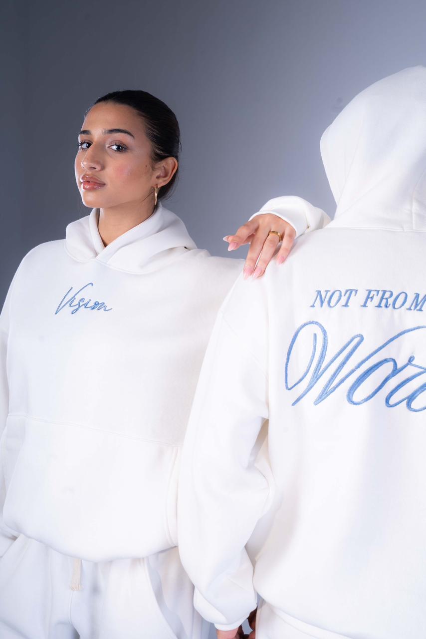 Clean White "Vision" Oversized Hoodie